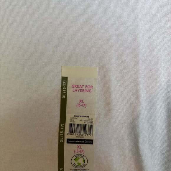 New The Broadway White Short-Sleeve Crewneck T-Shirt Women's XL (16-17) - Picture 3 of 5